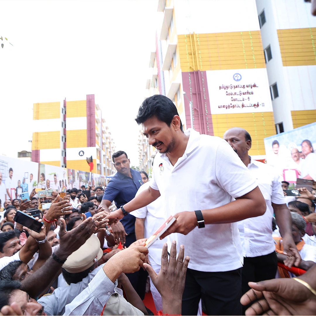 Deputy Chief Minister Udhayanidhi Stalin inaugurated newly built apartments in Saidapet